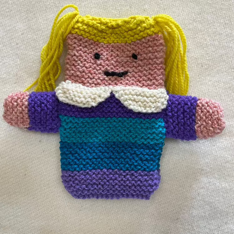 Topsy Farms' handmade wool puppet