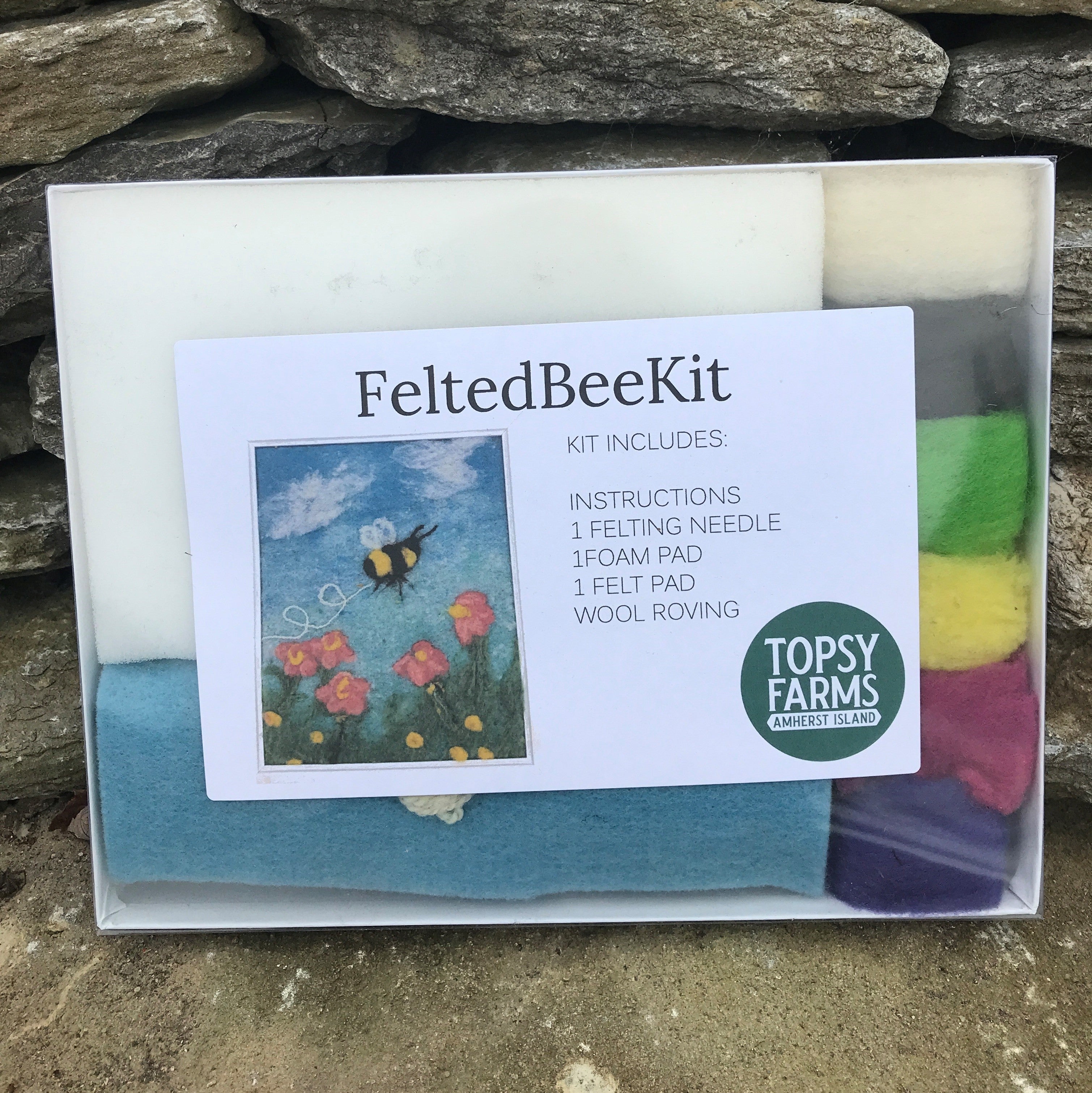 Topsy Farms' bee felting kit