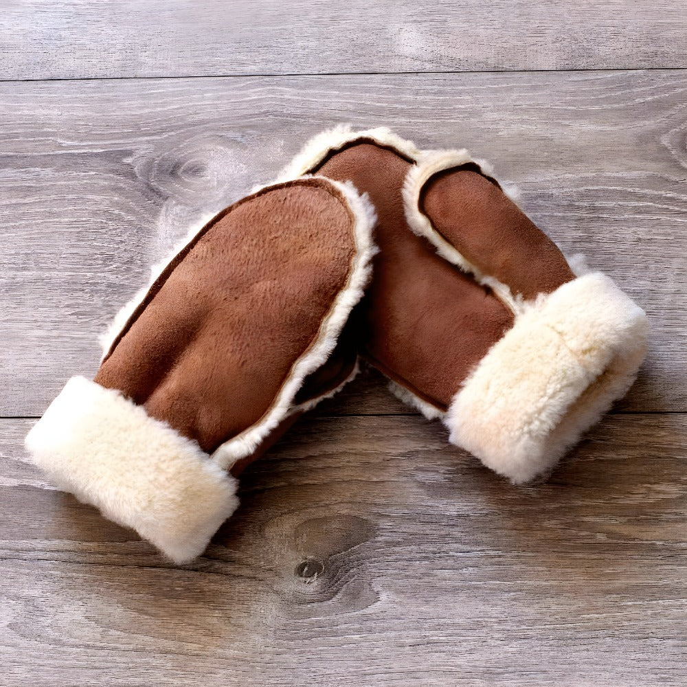 Topsy Farms' adult sheepskin mittens