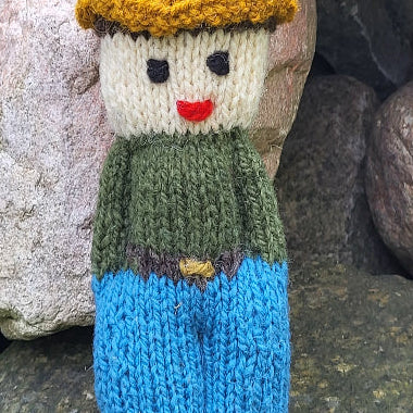 Topsy Farms' handmade Canadian wool farmer doll