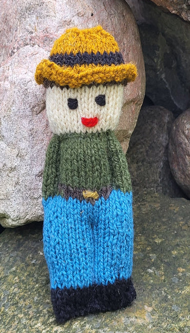 Topsy Farms' handmade Canadian wool farmer doll