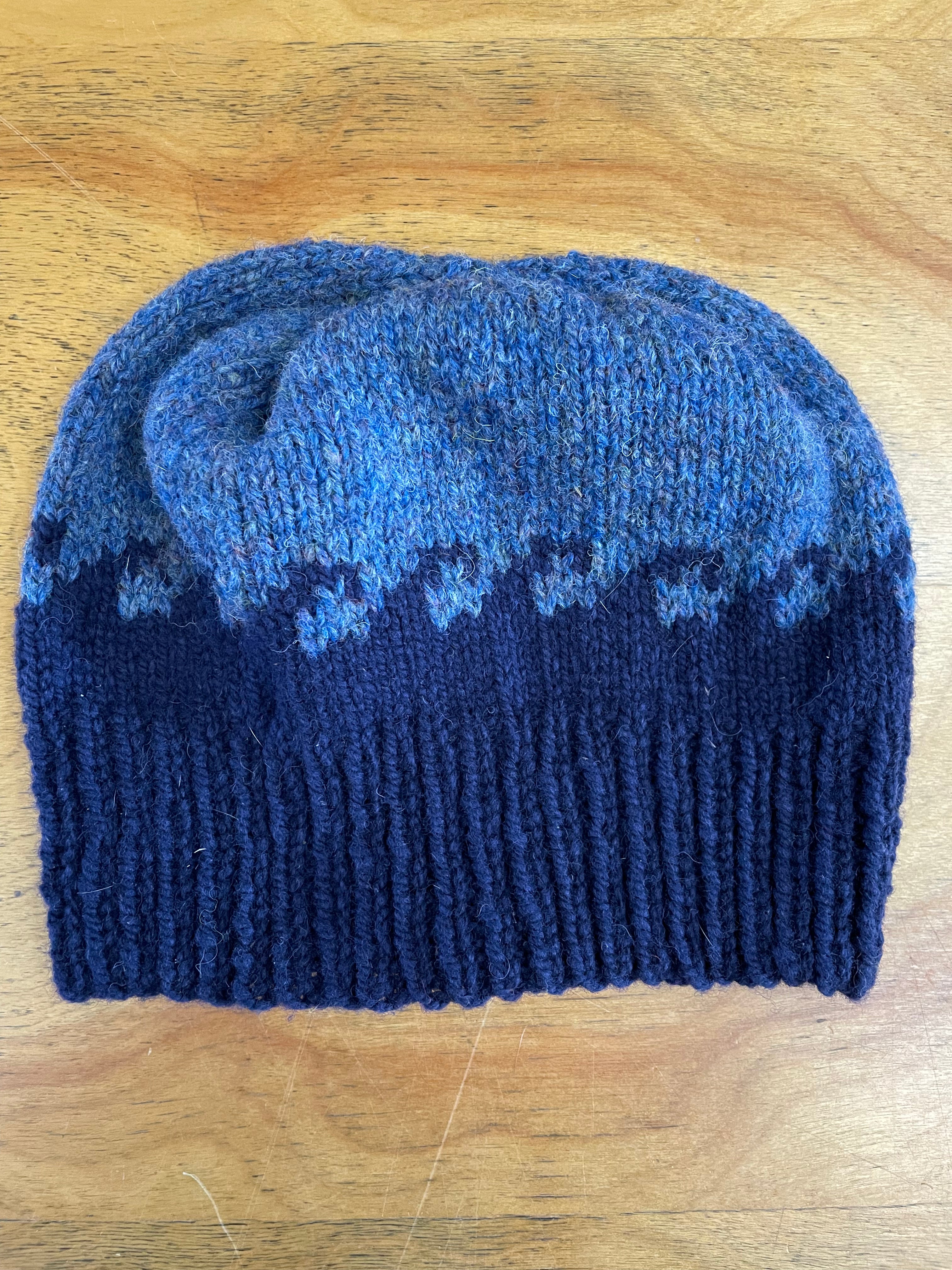 Knitted wool hat