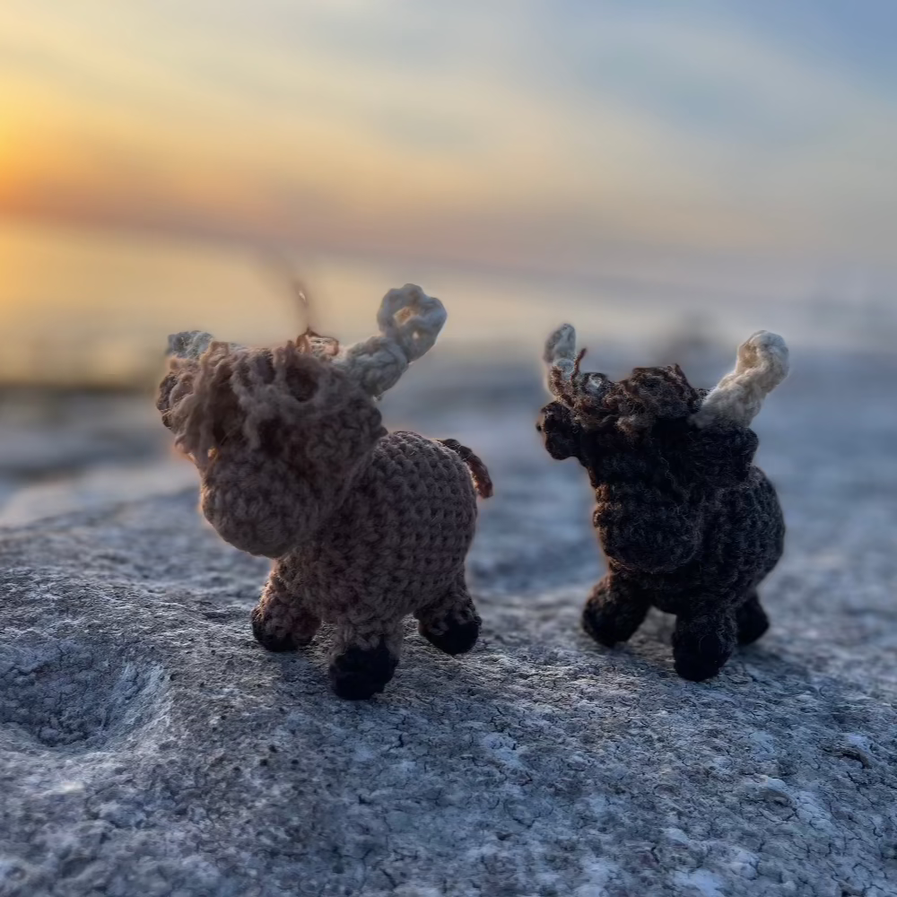 Topsy Farms' handmade wool highland cow
