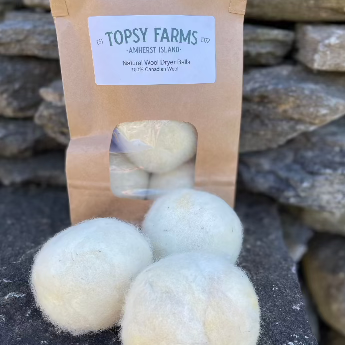 Topsy Farms' wool dryer balls