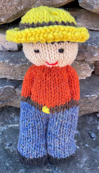 Topsy Farms' handmade Canadian wool farmer doll