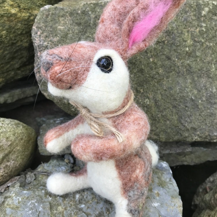 Handmade wool felted bunny from Topsy Farms