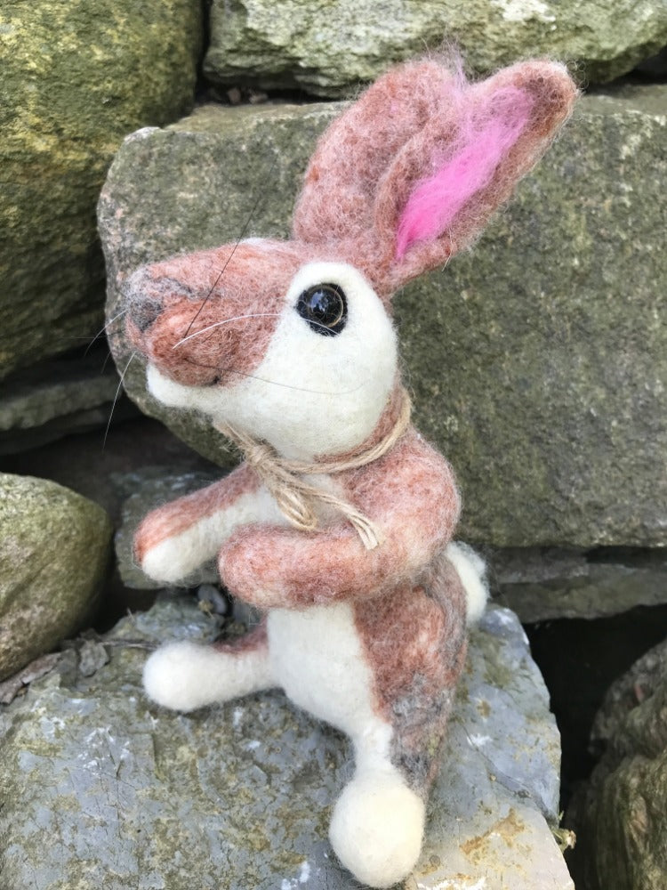 Handmade wool felted bunny from Topsy Farms