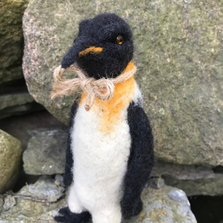 Handmade wool penguin by Topsy Farms