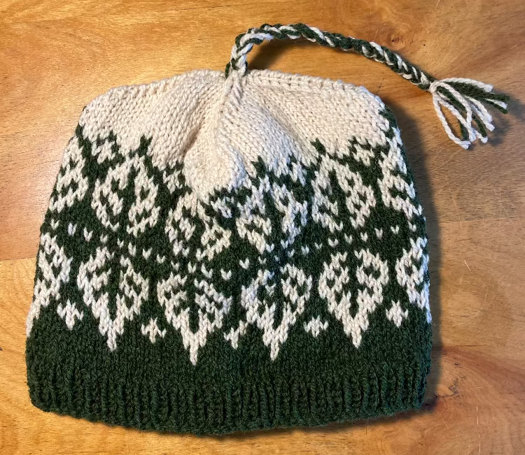 Topsy Farms' handmade knitted wool hat