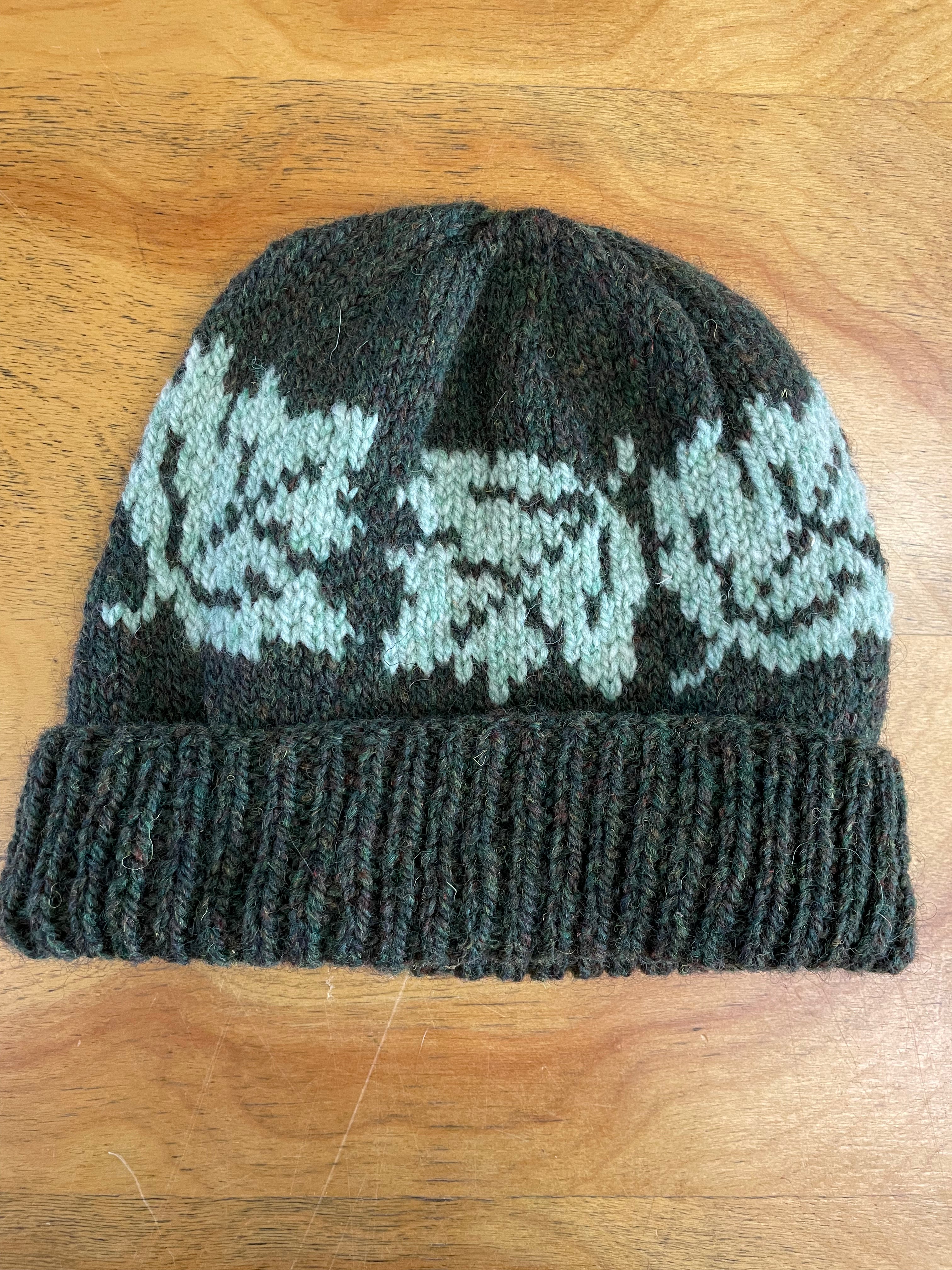 Knitted wool hat