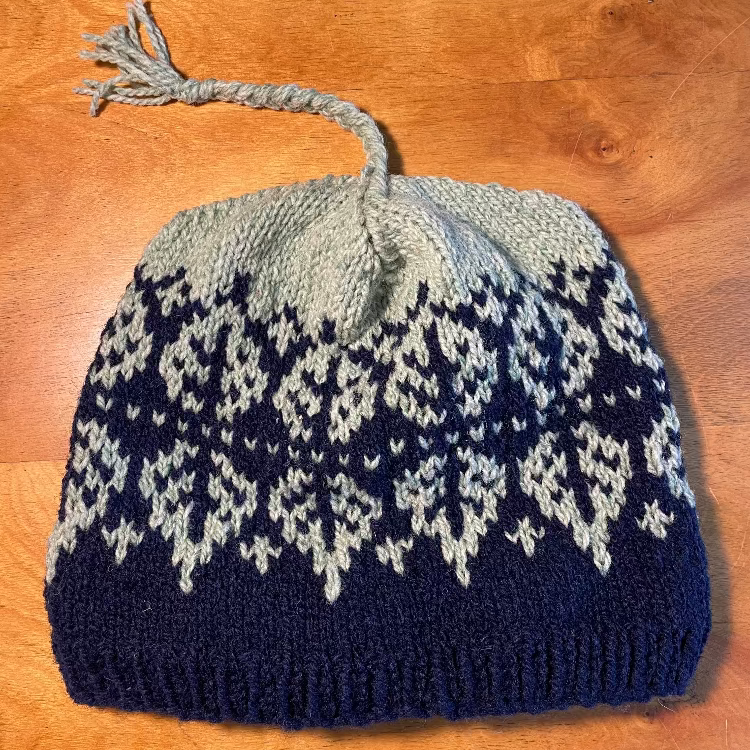 Topsy Farms' handmade knitted wool hat