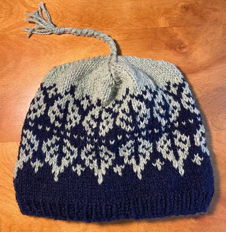 Topsy Farms' handmade knitted wool hat