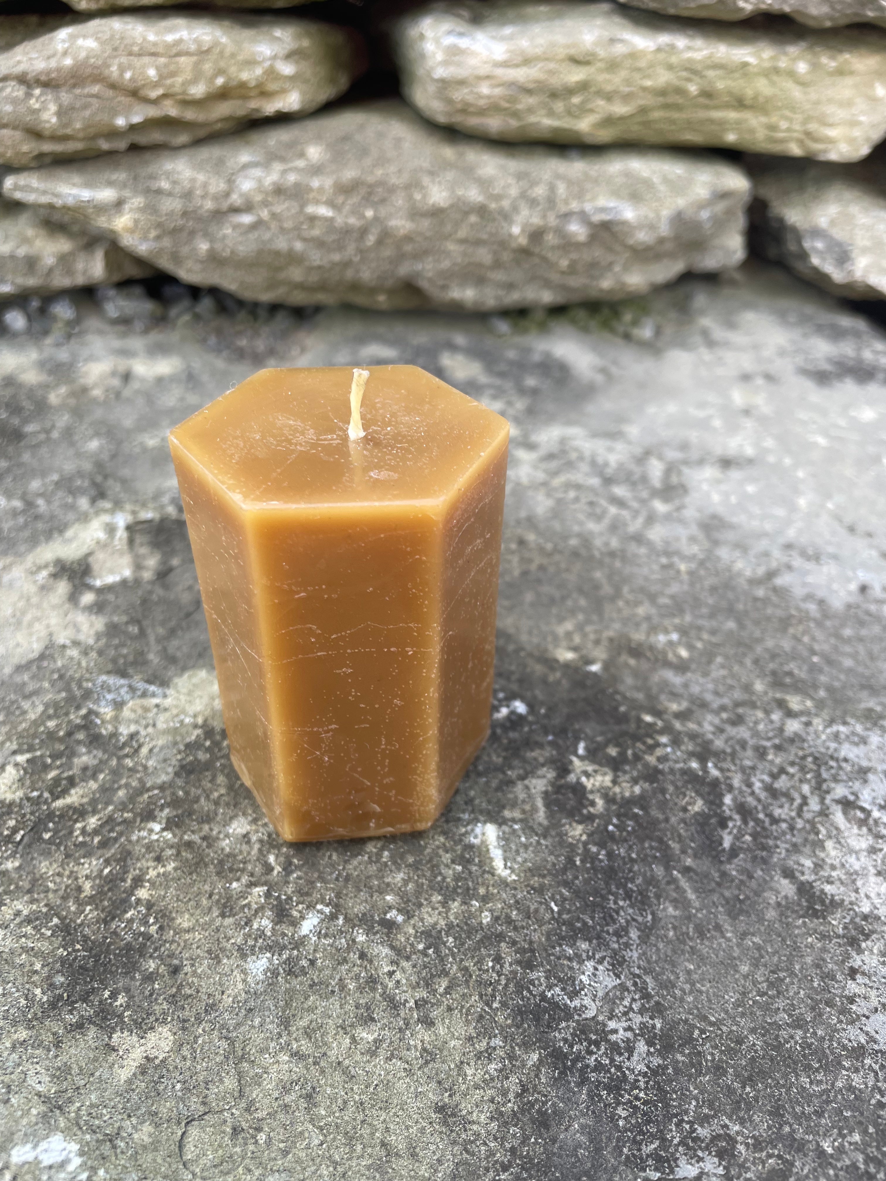 Handmade beeswax candles
