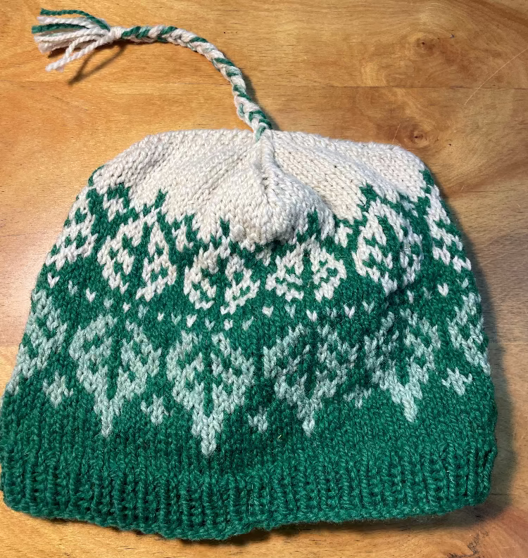 Topsy Farms' handmade knitted wool hat