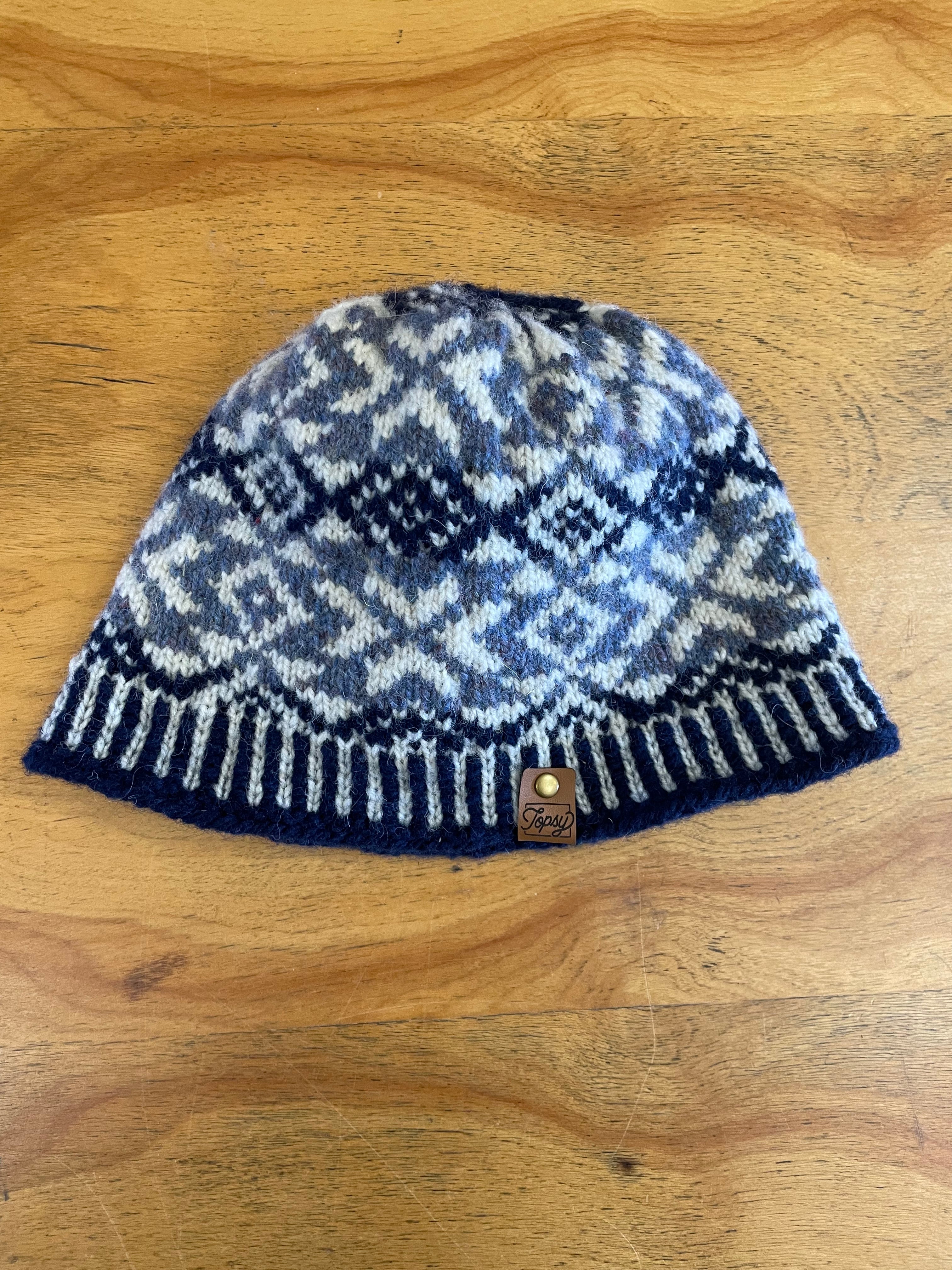 Knitted wool hat