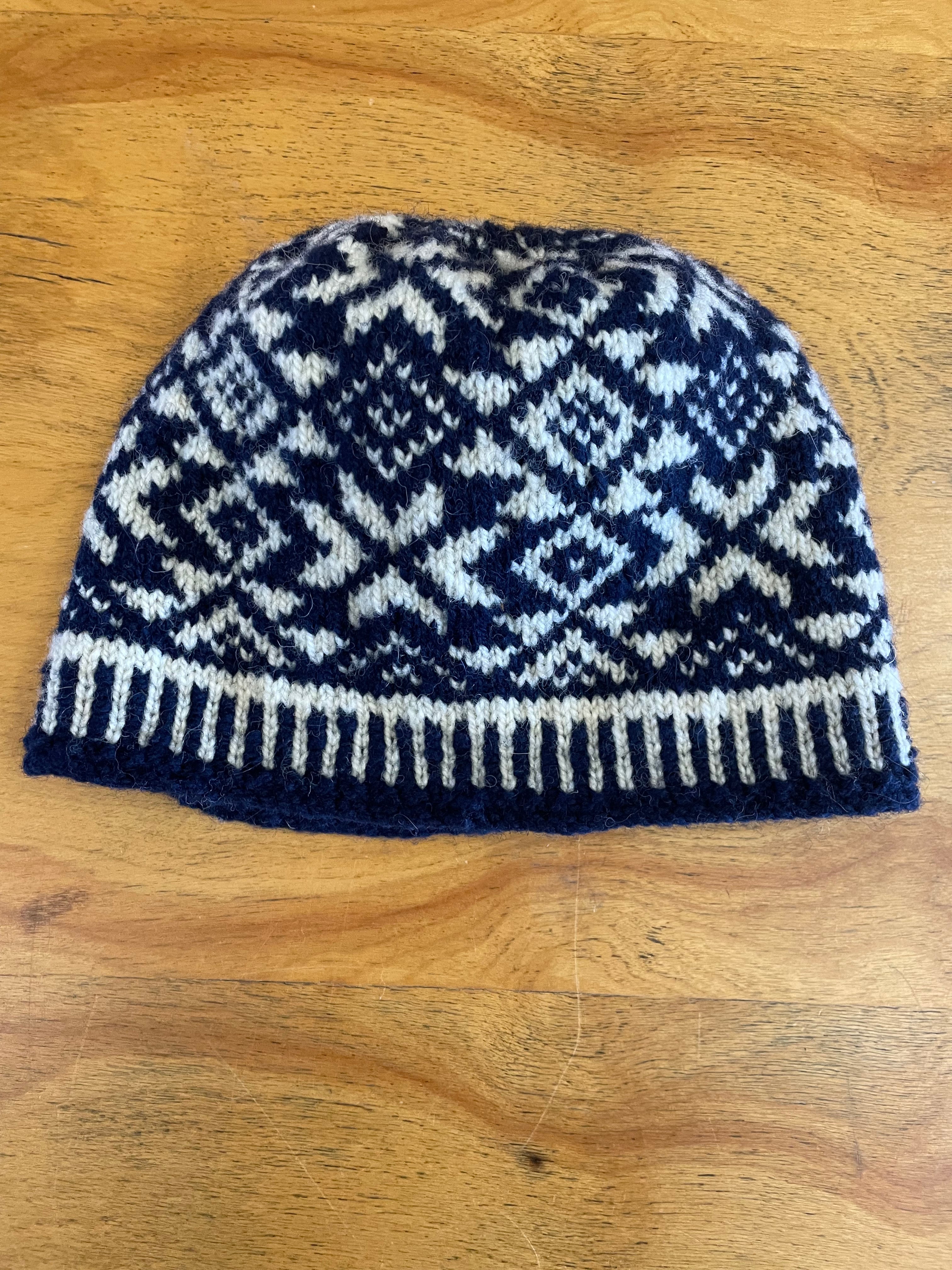 Knitted wool hat