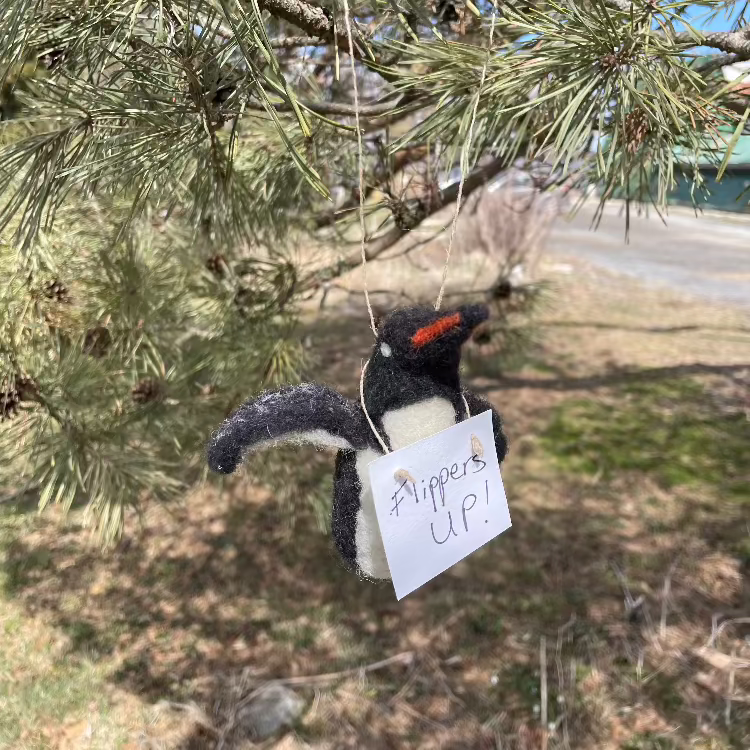 Topsy Farms' handmade wool penguin