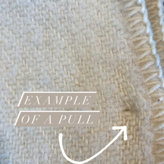 Topsy Farms' white wool throw, second