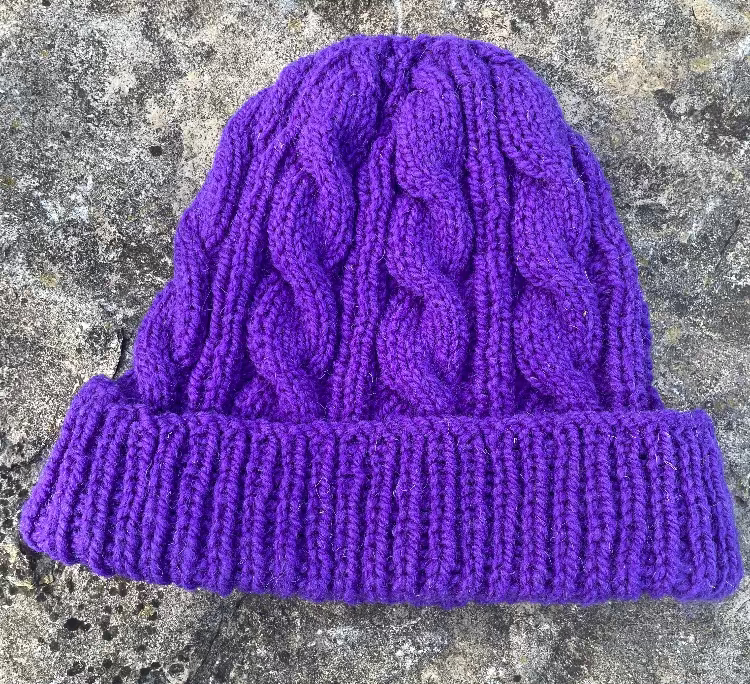 Topsy Farms' handknit Canadian wool hat