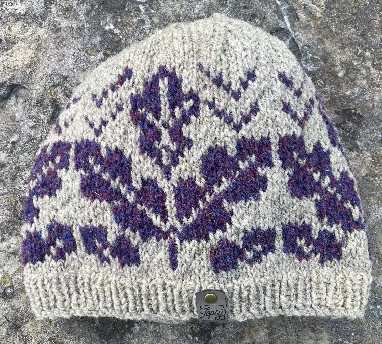 Topsy Farms' handknit Canadian wool hat