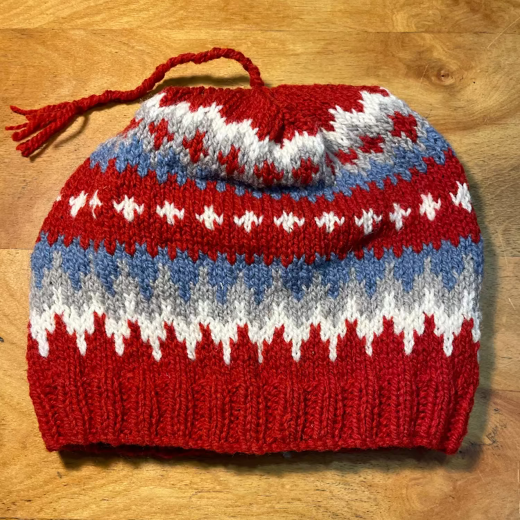 Topsy Farms' handmade knitted wool hat