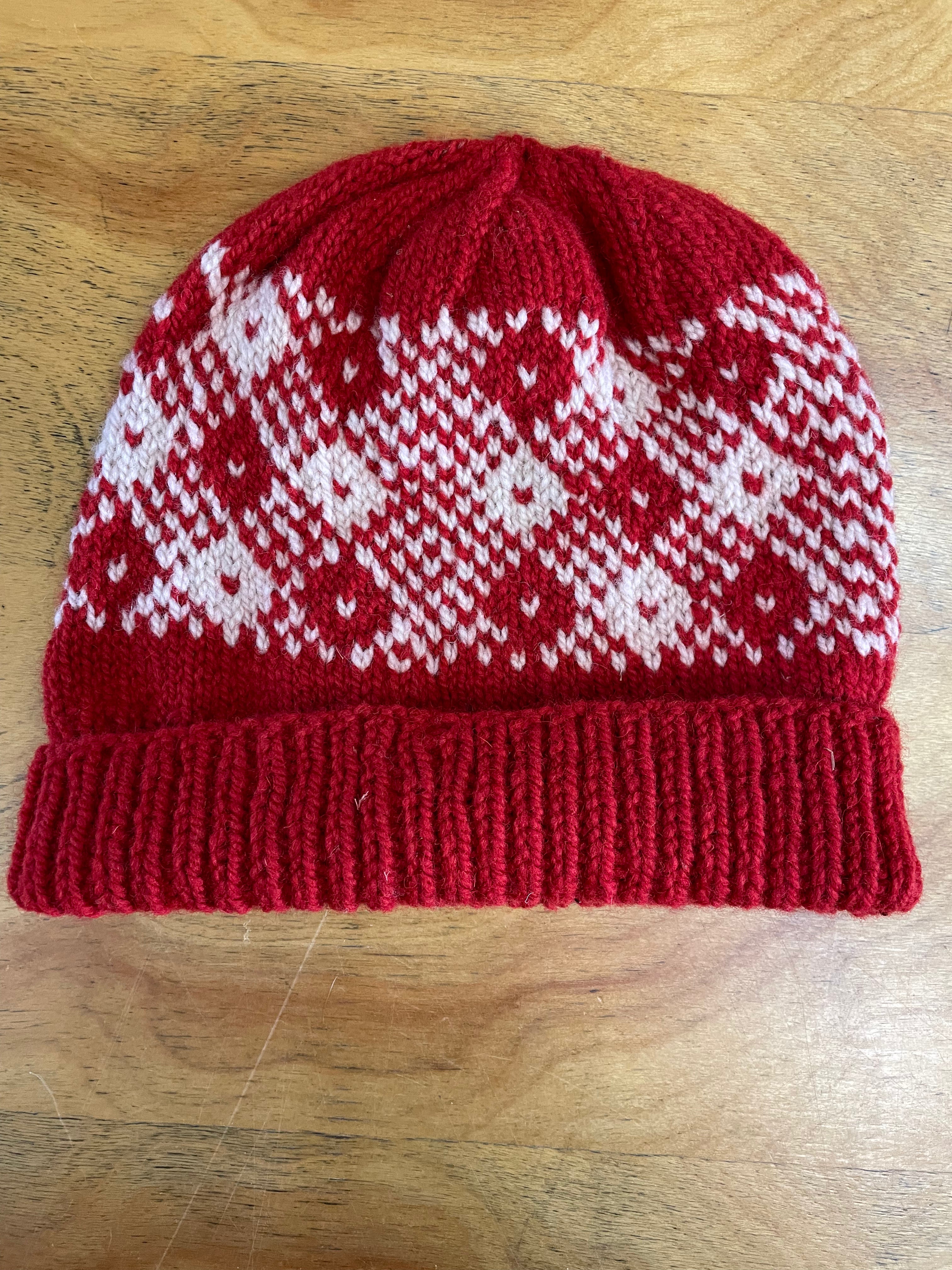 Knitted wool hat