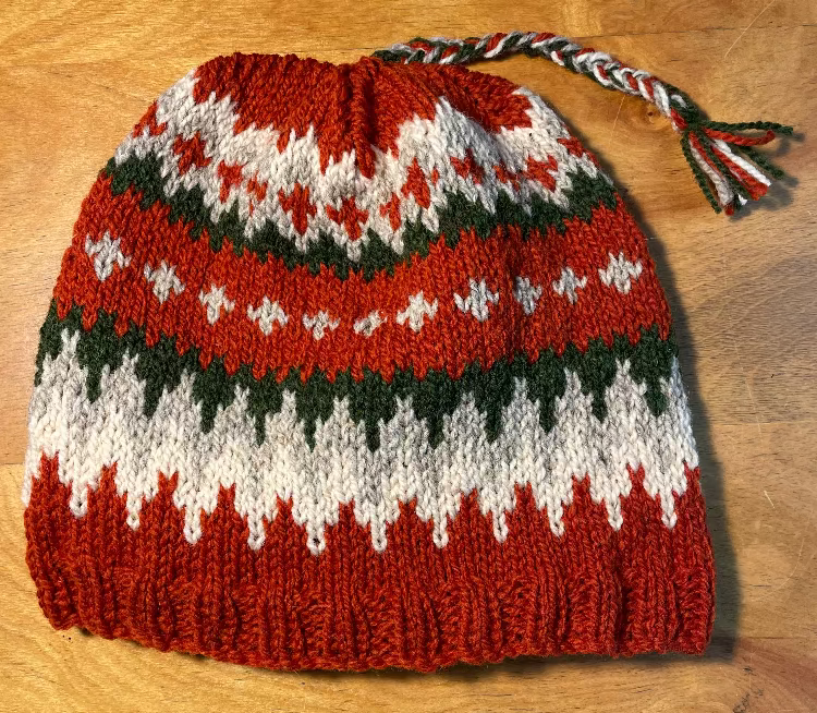 Topsy Farms' handmade knitted wool hat