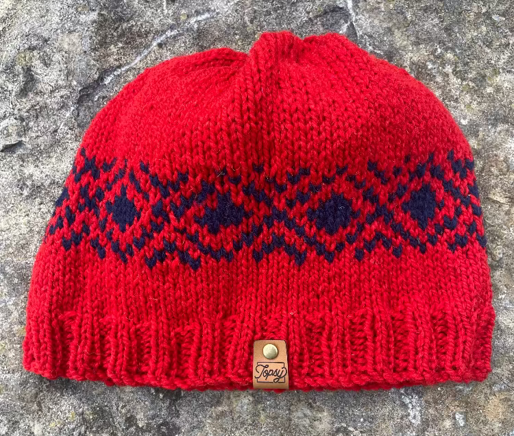 Topsy Farms' handknit Canadian wool hat