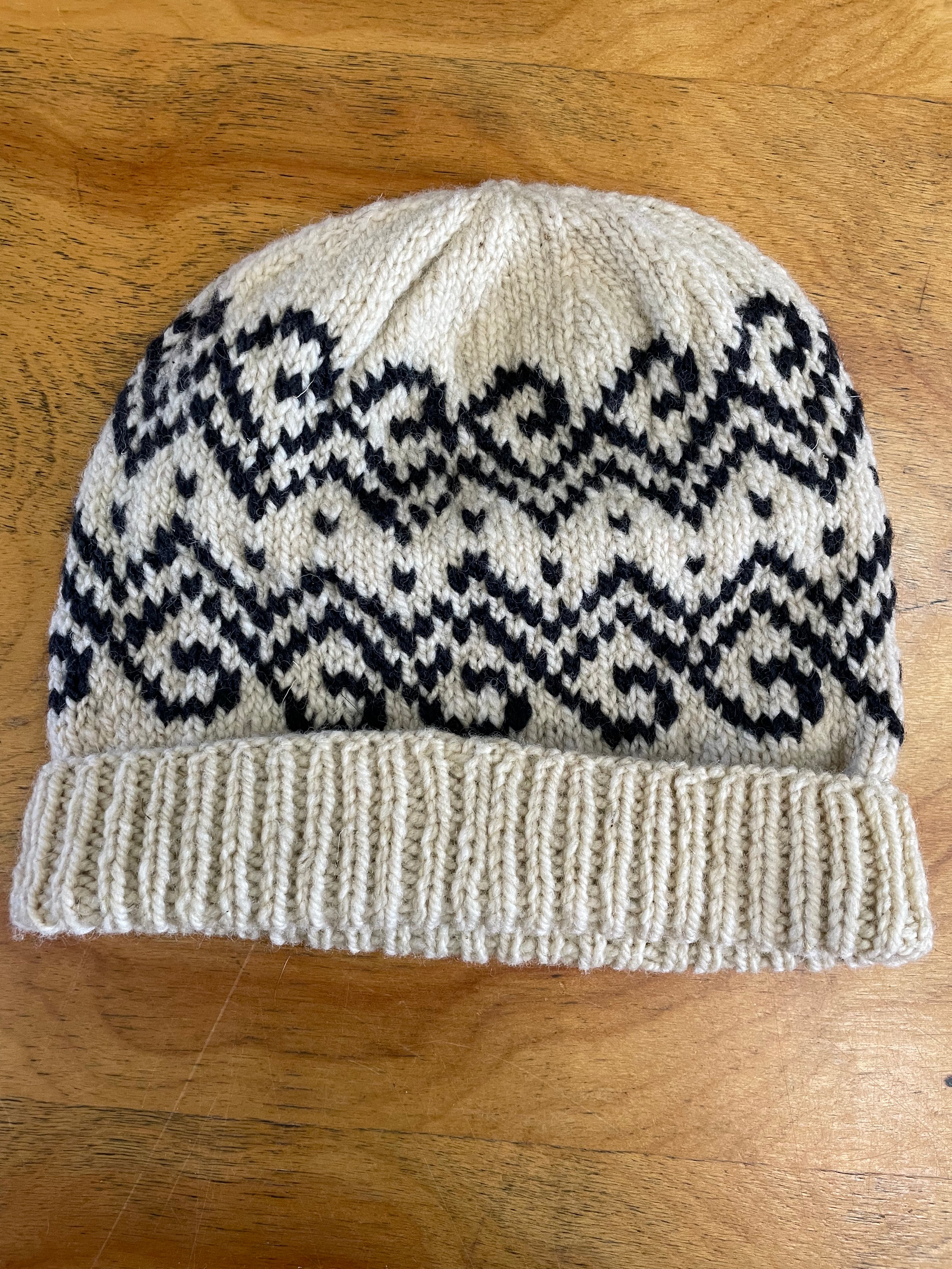 Knitted wool hat