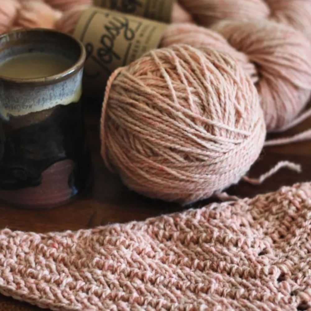 Pink Tweed yarn