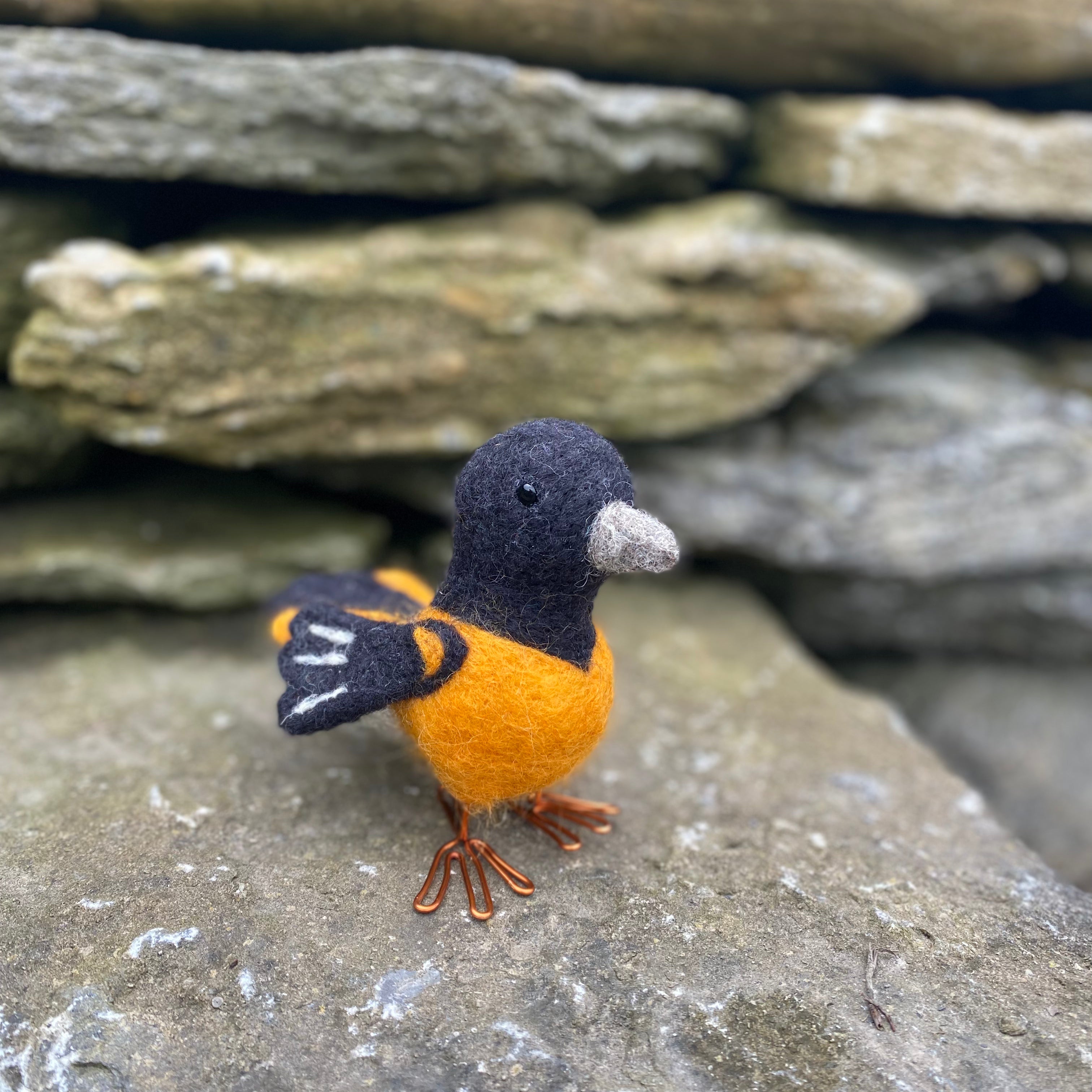 Topsy Farms Handmade Felted Wool Oriole