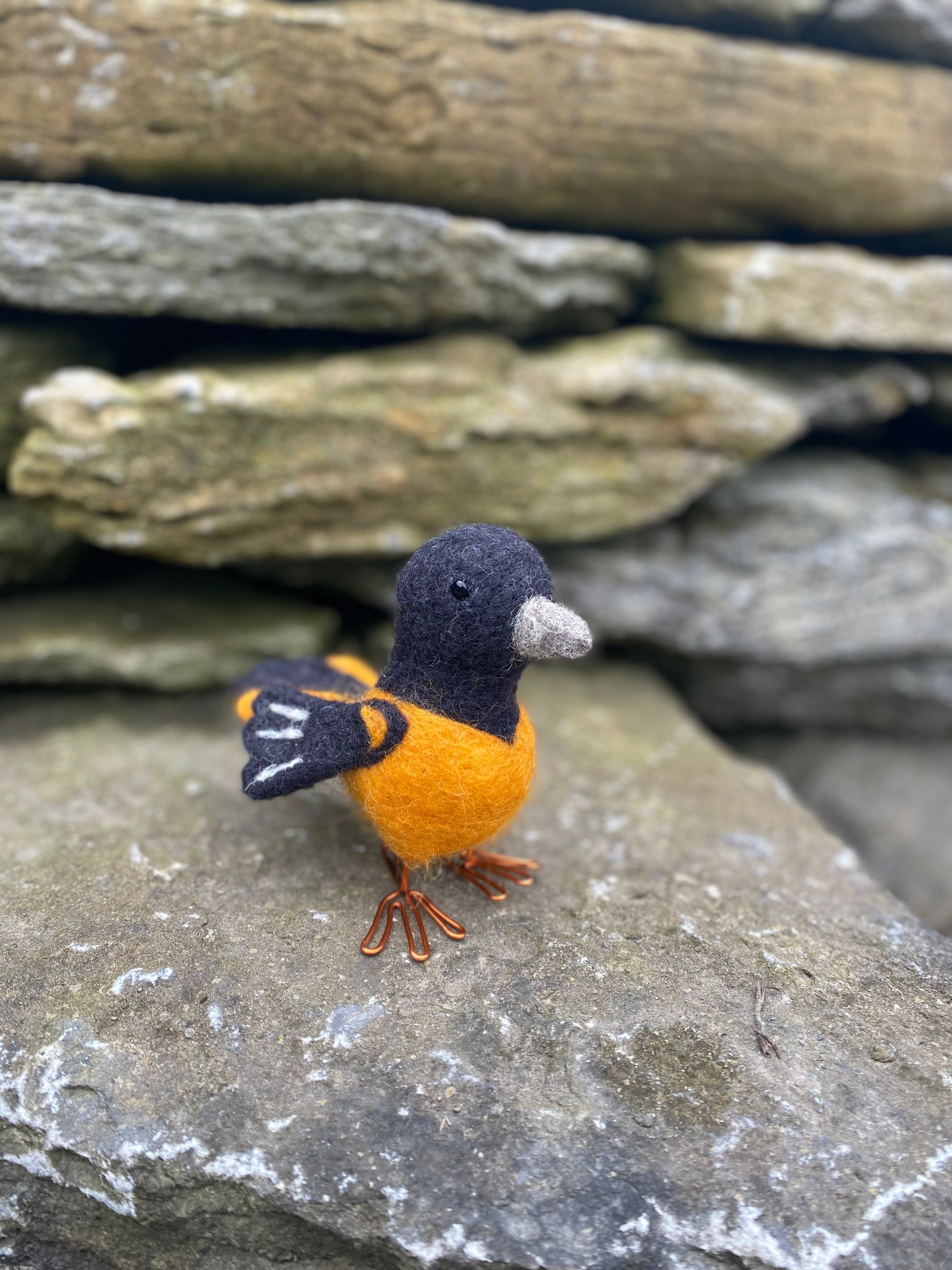 Topsy Farms Handmade Felted Wool Oriole