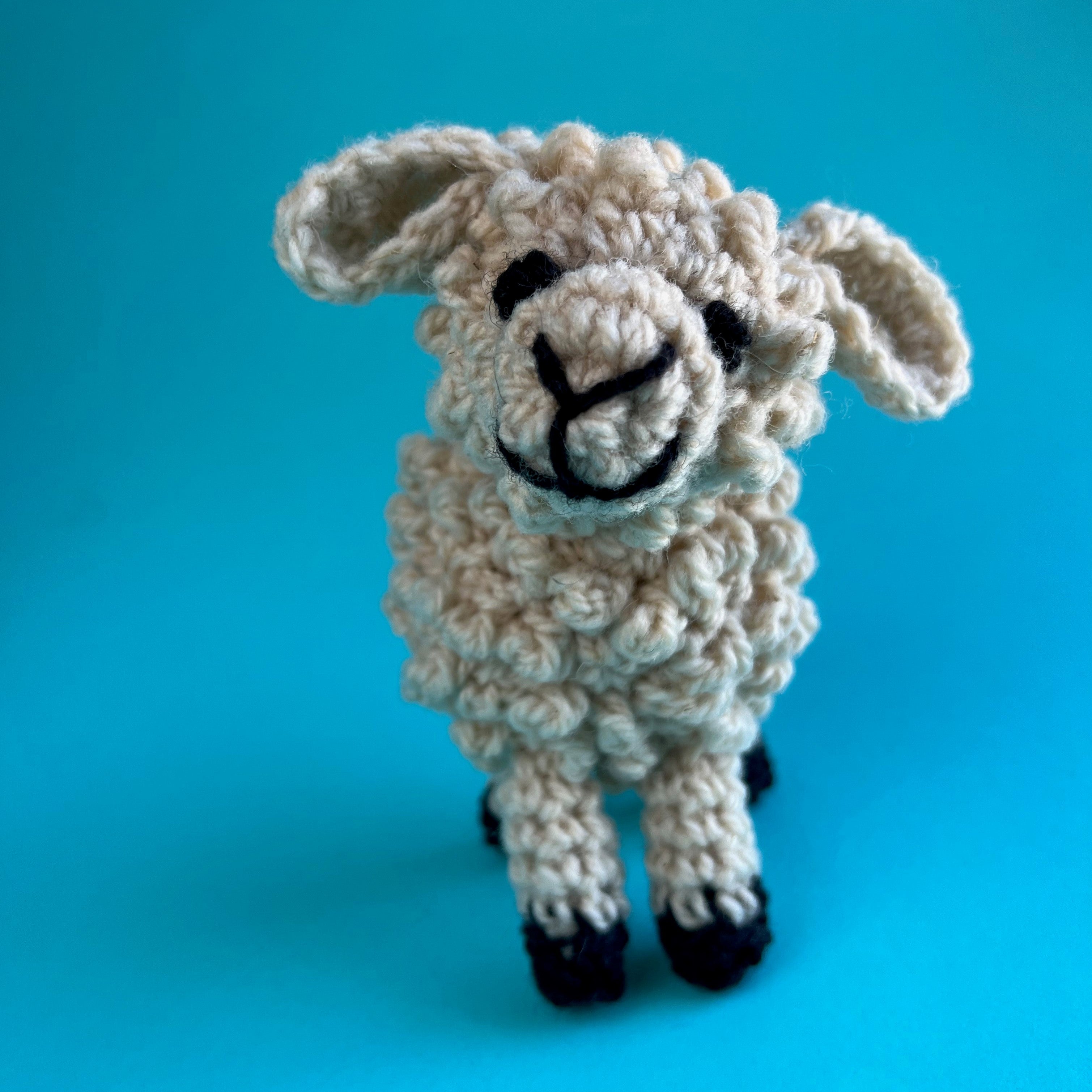 Topsy Farms' crocheted wool sheep stuffie 