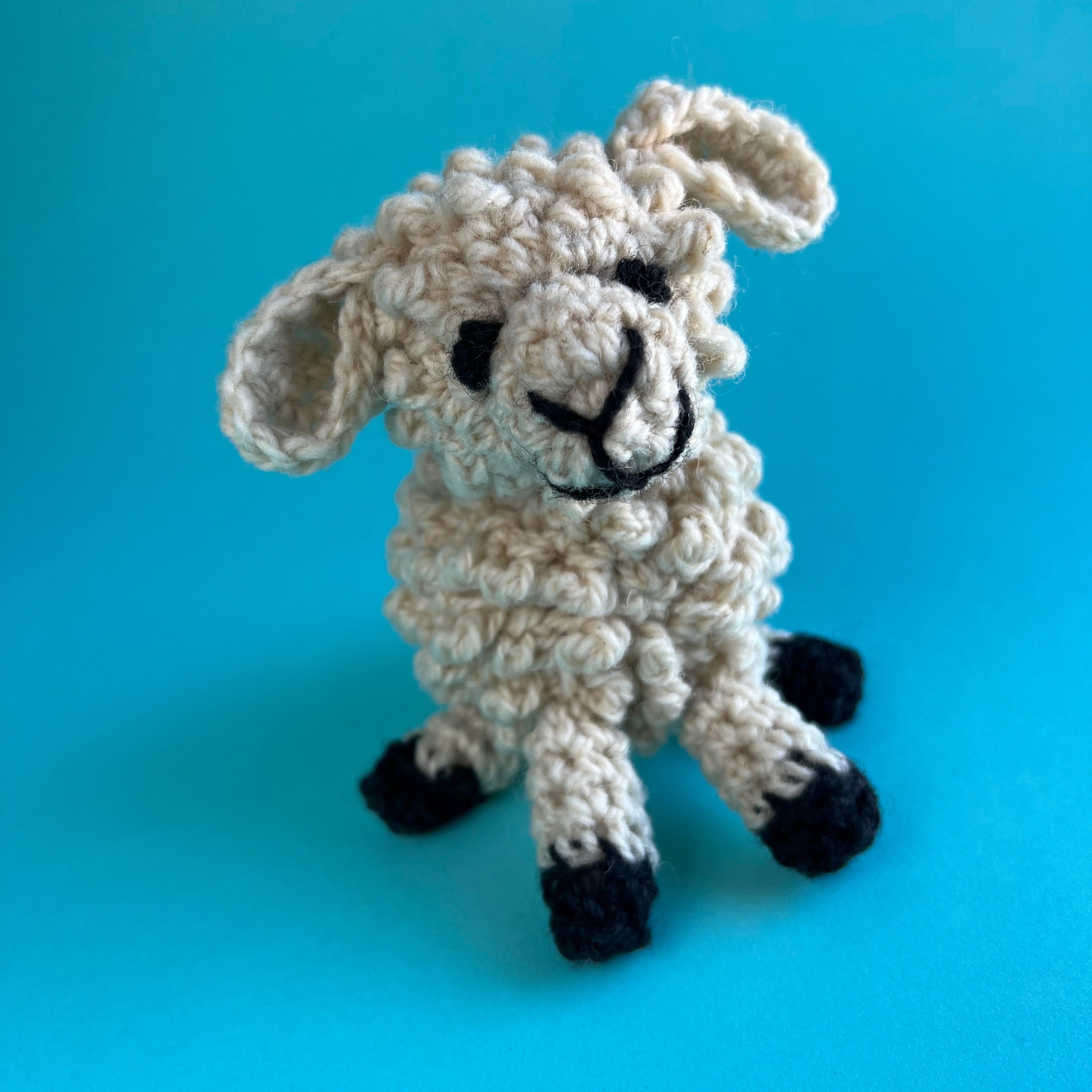 Topsy Farms' crocheted wool sheep stuffie 