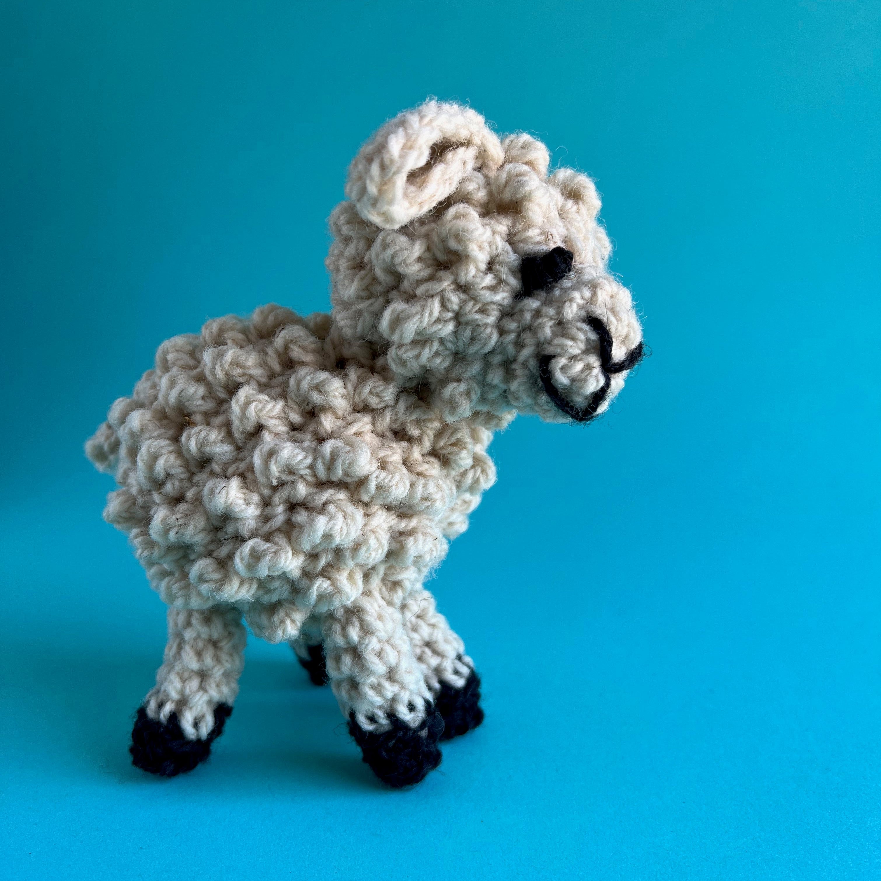 Topsy Farms' crocheted wool sheep stuffie 