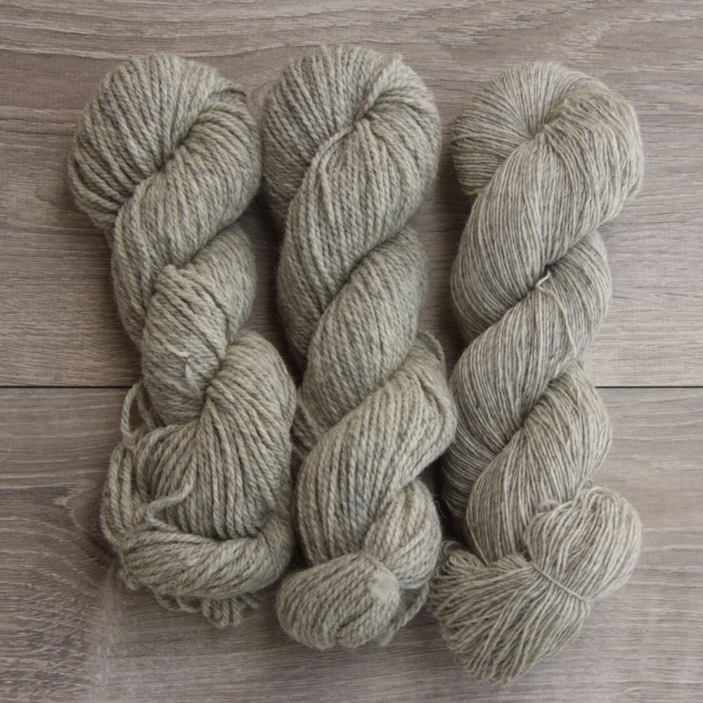 WOOL yarn 100%-knitting yarn - natural light grey #202
