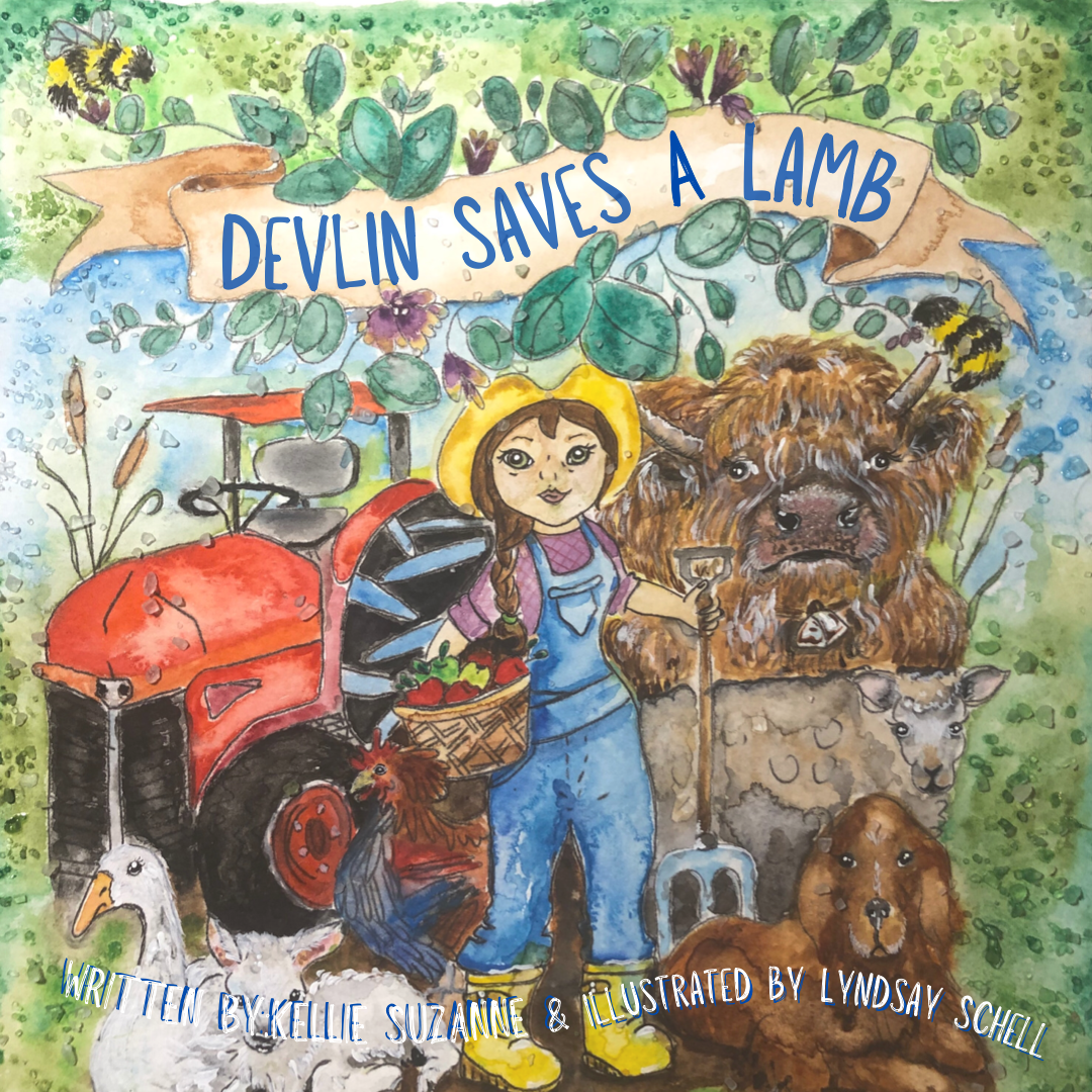 Cover of Devlin Saves a Lamb, first in Topsy Farms' children's book series