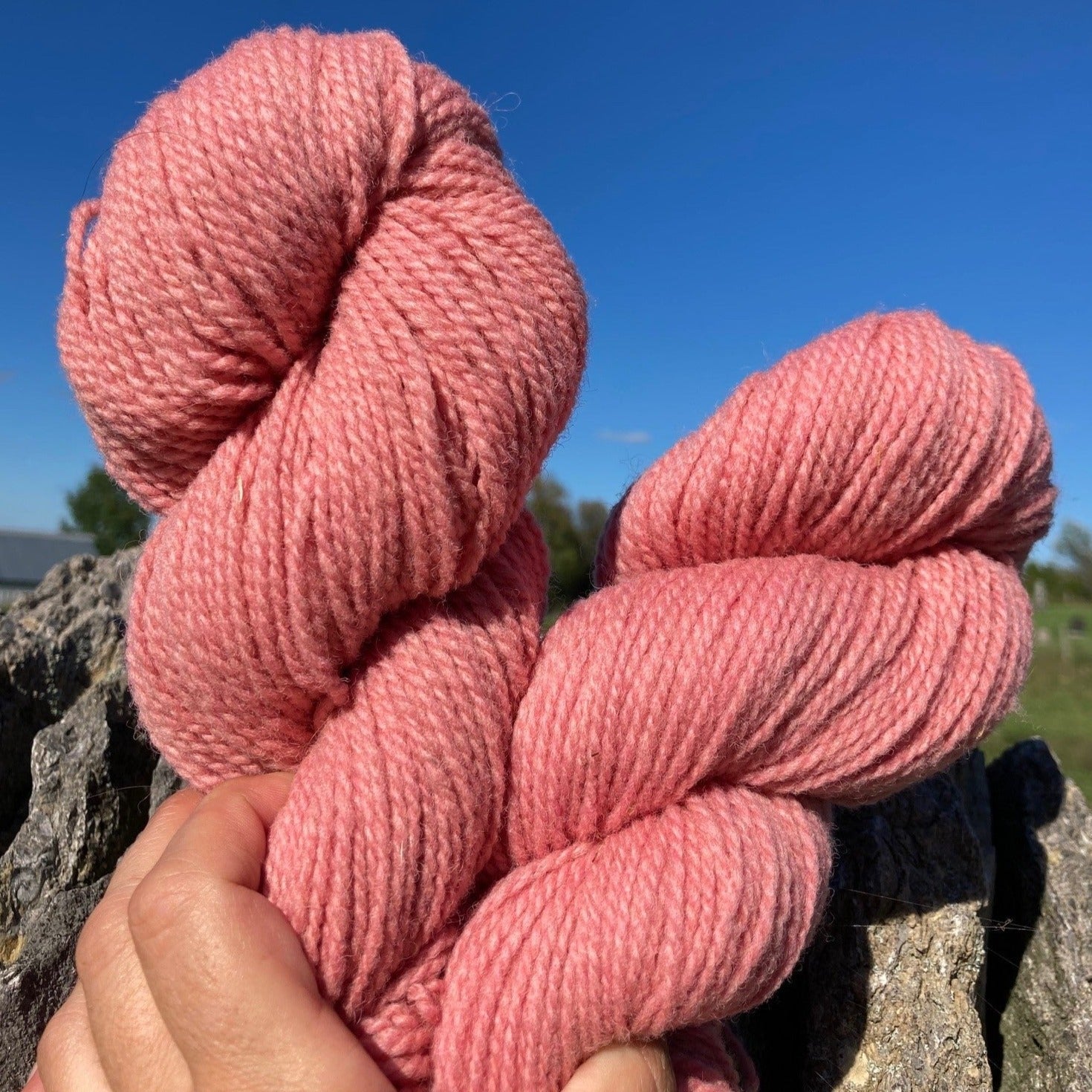 Topsy Farms' soft pink yarn